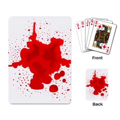 Red Blood Transparent Playing Card