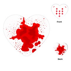 Red Blood Transparent Playing Cards (heart) 