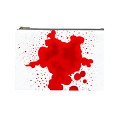 Red Blood Transparent Cosmetic Bag (large) 