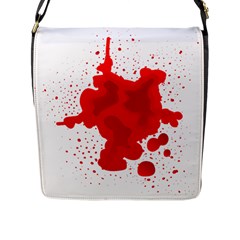 Red Blood Transparent Flap Messenger Bag (l) 