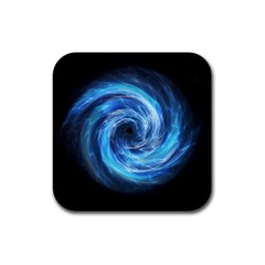 Hole Space Galaxy Star Planet Rubber Square Coaster (4 Pack) 