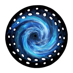 Hole Space Galaxy Star Planet Round Filigree Ornament (two Sides)