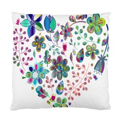 Prismatic Psychedelic Floral Heart Background Standard Cushion Case (one Side) by Mariart