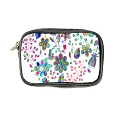 Prismatic Psychedelic Floral Heart Background Coin Purse