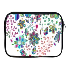 Prismatic Psychedelic Floral Heart Background Apple Ipad 2/3/4 Zipper Cases