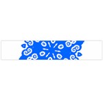 Snowflake Art Blue Cool Polka Dots Flano Scarf (Large) Back