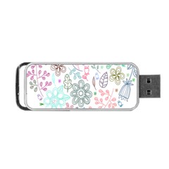 Prismatic Neon Floral Heart Love Valentine Flourish Rainbow Portable Usb Flash (one Side) by Mariart