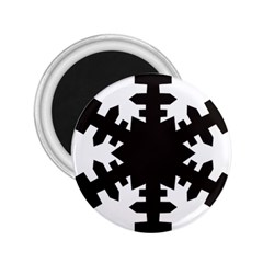 Snowflakes Black 2 25  Magnets