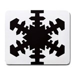 Snowflakes Black Large Mousepads Front