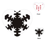 Snowflakes Black Playing Cards (Heart)  Front