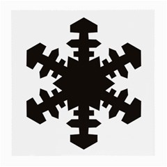 Snowflakes Black Medium Glasses Cloth by Mariart