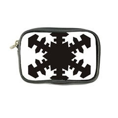 Snowflakes Black Coin Purse by Mariart