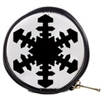 Snowflakes Black Mini Makeup Bags Front