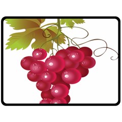 Red Fruit Grape Fleece Blanket (large) 