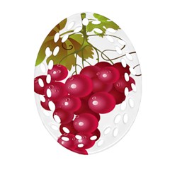 Red Fruit Grape Ornament (oval Filigree)