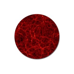 Simulation Red Water Waves Light Magnet 3  (round) by Mariart