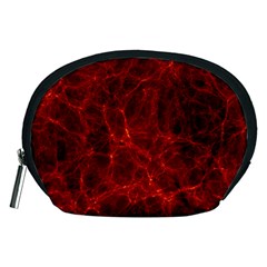 Simulation Red Water Waves Light Accessory Pouches (medium)  by Mariart