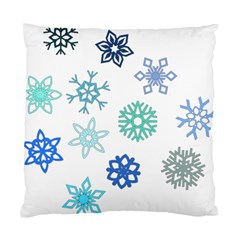 Snowflakes Blue Green Star Standard Cushion Case (one Side)