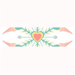 Snowflakes Heart Love Valentine Angle Pink Blue Sexy Large Bar Mats by Mariart