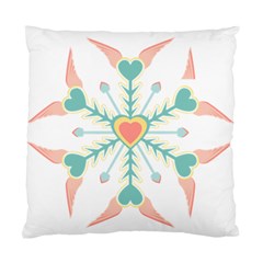 Snowflakes Heart Love Valentine Angle Pink Blue Sexy Standard Cushion Case (one Side) by Mariart