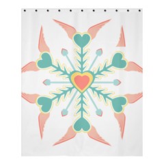 Snowflakes Heart Love Valentine Angle Pink Blue Sexy Shower Curtain 60  X 72  (medium) 