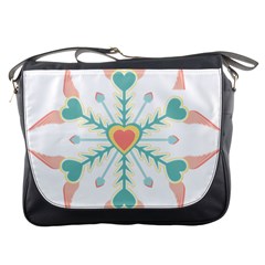 Snowflakes Heart Love Valentine Angle Pink Blue Sexy Messenger Bags