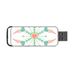 Snowflakes Heart Love Valentine Angle Pink Blue Sexy Portable Usb Flash (two Sides) by Mariart