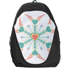 Snowflakes Heart Love Valentine Angle Pink Blue Sexy Backpack Bag