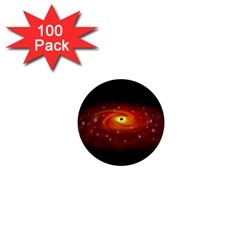 Space Galaxy Black Sun 1  Mini Magnets (100 Pack) 