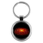 Space Galaxy Black Sun Key Chains (Round)  Front