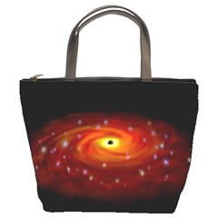 Space Galaxy Black Sun Bucket Bags