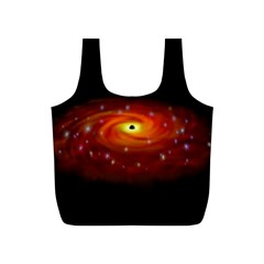 Space Galaxy Black Sun Full Print Recycle Bags (s) 