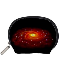 Space Galaxy Black Sun Accessory Pouches (small)  by Mariart