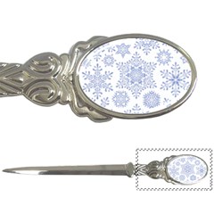 Snowflakes Blue White Cool Letter Openers by Mariart