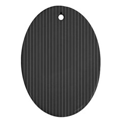 Space Line Grey Black Ornament (oval)