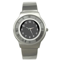 Space Line Grey Black Stainless Steel Watch by Mariart