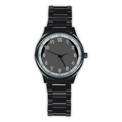 Space Line Grey Black Stainless Steel Round Watch by Mariart