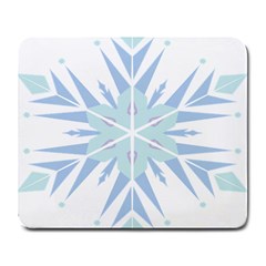 Snowflakes Star Blue Triangle Large Mousepads