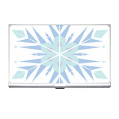 Snowflakes Star Blue Triangle Business Card Holders