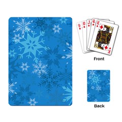 Snowflakes Cool Blue Star Playing Card