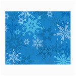 Snowflakes Cool Blue Star Small Glasses Cloth (2-Side) Front