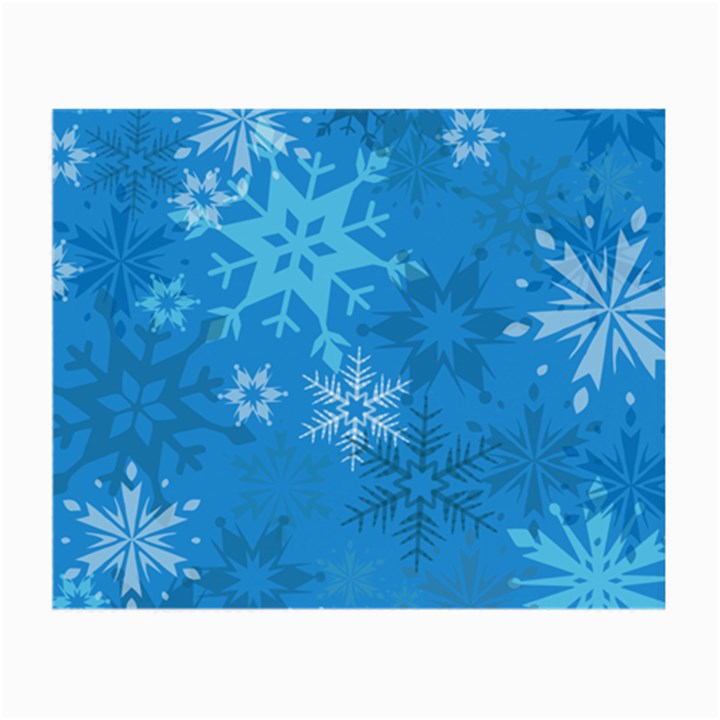 Snowflakes Cool Blue Star Small Glasses Cloth (2-Side)