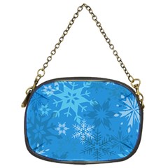 Snowflakes Cool Blue Star Chain Purses (two Sides)  by Mariart