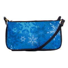 Snowflakes Cool Blue Star Shoulder Clutch Bags by Mariart