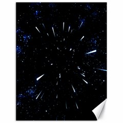 Space Warp Speed Hyperspace Through Starfield Nebula Space Star Line Light Hole Canvas 18  X 24  