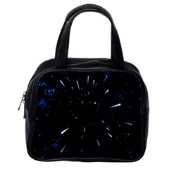 Space Warp Speed Hyperspace Through Starfield Nebula Space Star Line Light Hole Classic Handbags (one Side)