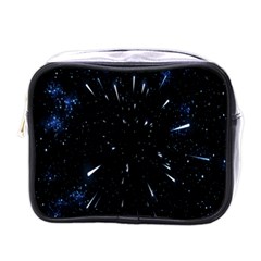 Space Warp Speed Hyperspace Through Starfield Nebula Space Star Line Light Hole Mini Toiletries Bags by Mariart