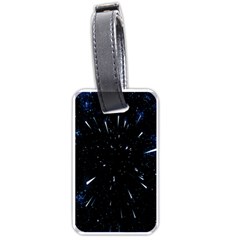 Space Warp Speed Hyperspace Through Starfield Nebula Space Star Line Light Hole Luggage Tags (one Side)  by Mariart