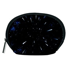 Space Warp Speed Hyperspace Through Starfield Nebula Space Star Line Light Hole Accessory Pouches (medium)  by Mariart