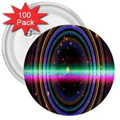 Spectrum Space Line Rainbow Hole 3  Buttons (100 Pack)  by Mariart